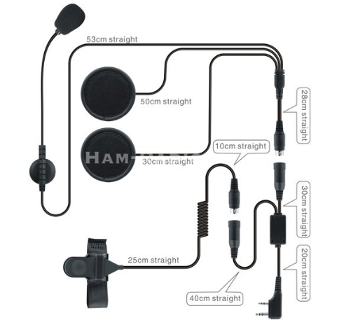 Helmet Headset for Baofeng Radios