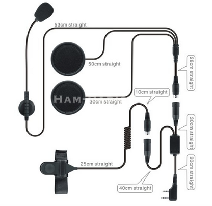 Helmet Headset for Baofeng Radios